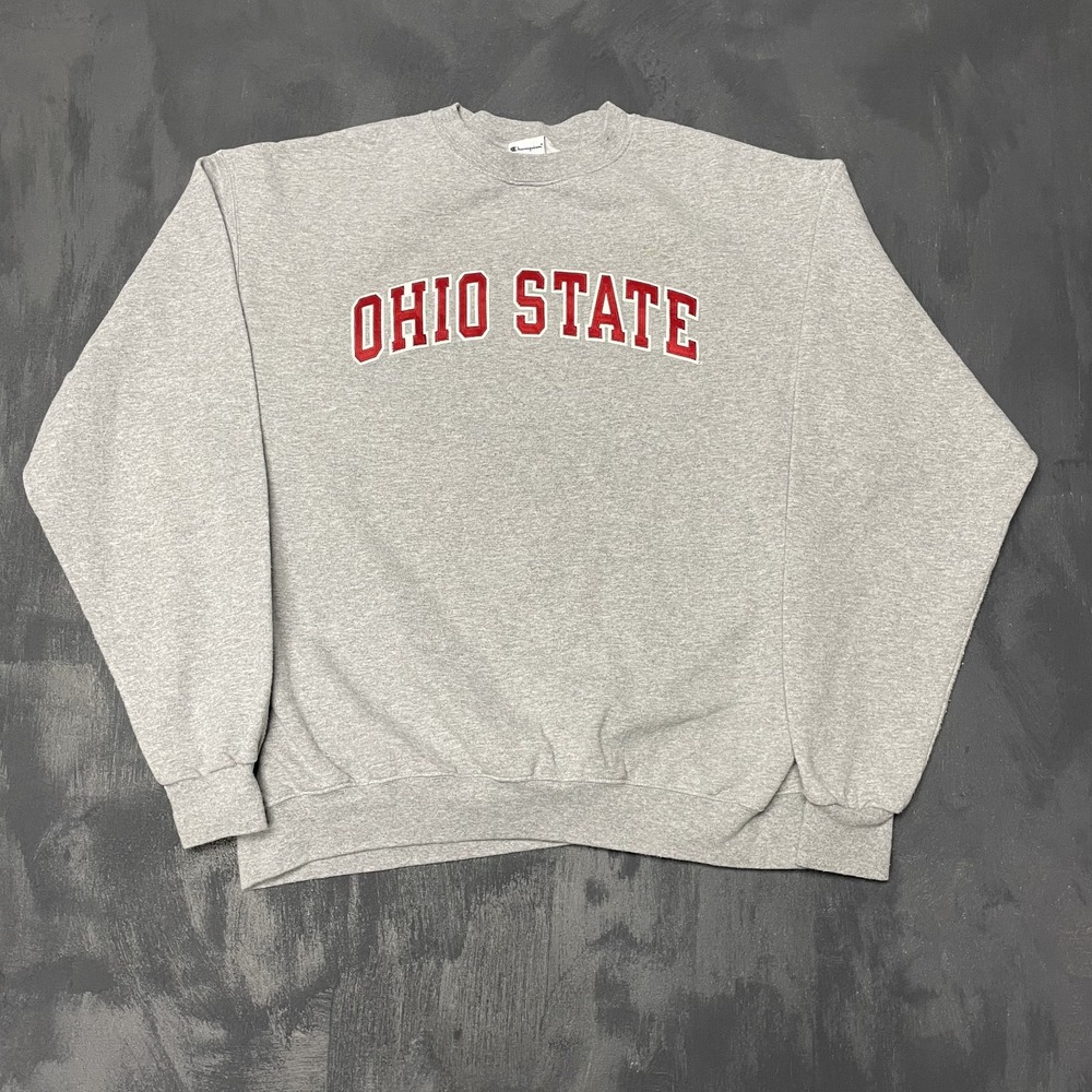Champion Ohio State sweatshirt mens XL Grey Bold letters